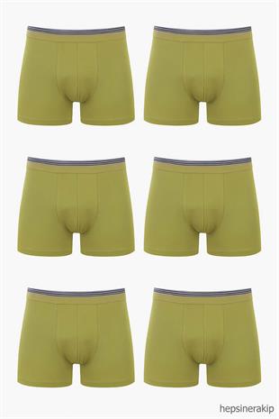 Sedef Yıldızı İç Giyim Erkek Likralı Pamuklu Boxer Don 6 lı Paket