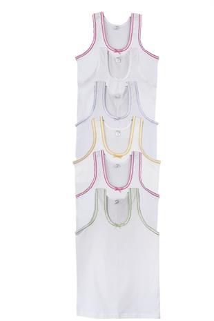 Seher Yıldızı 12li Geniş Askılı Kız Çocuk Atlet Pamuklu Fanila