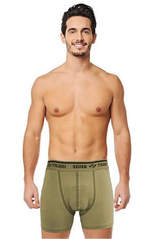Seher Yıldızı Erkek Pamuklu Likralı Boxer 6 Lı Paket