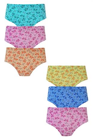 Seher Yıldızı İç Giyim 6lı Kız Çocuk Pamuklu Empirme Slip Külot