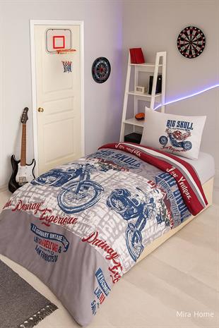 Tek Kişilik Genç Erkek Çocuk Nevresim Takımı Motorcycle