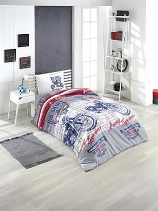 Tek Kişilik Genç Erkek Çocuk Nevresim Takımı Motorcycle