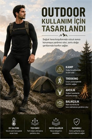 Thermal Erkek Termal İçlik Takımı Fanila Termal Tayt Expedition
