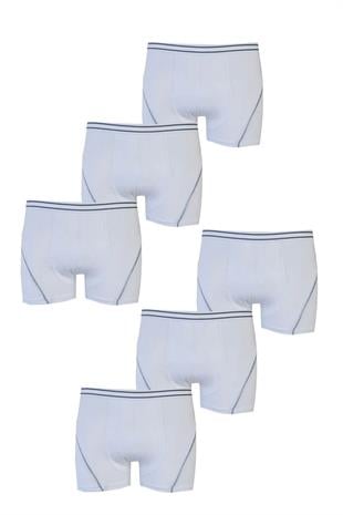 Tutku İç Giyim 6lı Erkek Çocuk Likralı Pamuklu Boxer İç Çamaşır