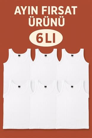 Tutku İç Giyim Erkek Çocuk Askılı Ribana Atlet 6 lı Paket