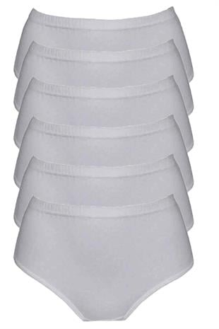 Tutku İç Giyim Kadın Yüksek Bel Bato Külot 6lü Paket