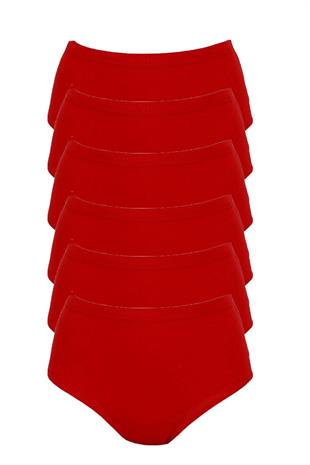 Tutku İç Giyim Kadın Yüksek Bel Bato Külot 6lü Paket