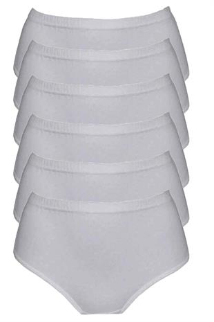 Tutku İç Giyim Kadın Yüksek Bel Bato Külot 6lü Paket