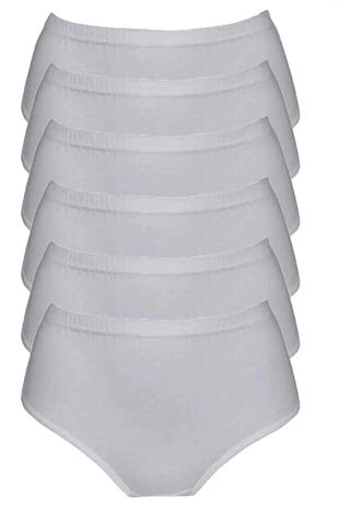 Tutku İç Giyim Kadın Yüksek Bel Bato Külot 6lü Paket