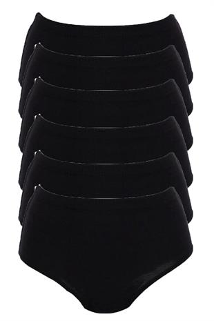 Tutku İç Giyim Kadın Yüksek Bel Bato Külot 6lü Paket