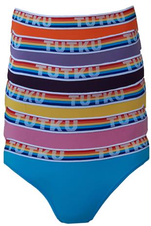 Tutku Kadın Bikini Külot Pamuklu Renkli İç Çamaşırı 6lı Paket