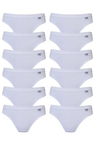 Tutku Kadın Bikini Külot Pamuklu Renkli İç Çamaşırı 12li Paket