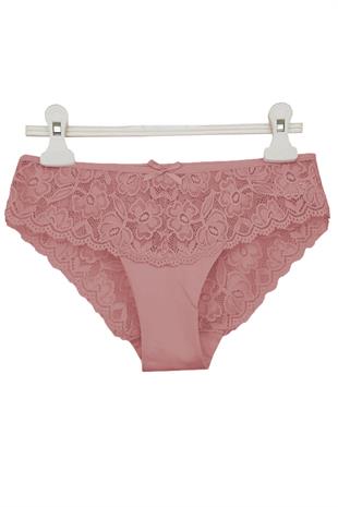 Tutku Kadın Dantel Külot Pamuklu Renkli Güpürlü Bikini 