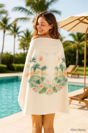 Unisex Baskılı Plaj Deniz Havuz Havlusu %100 Pamuk 70x145 Cm Wonderfull
