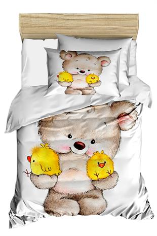 Yenidoğan Kız / Erkek Unisex Bebek Nevresim Takımı 3D Pamuklu Civciv