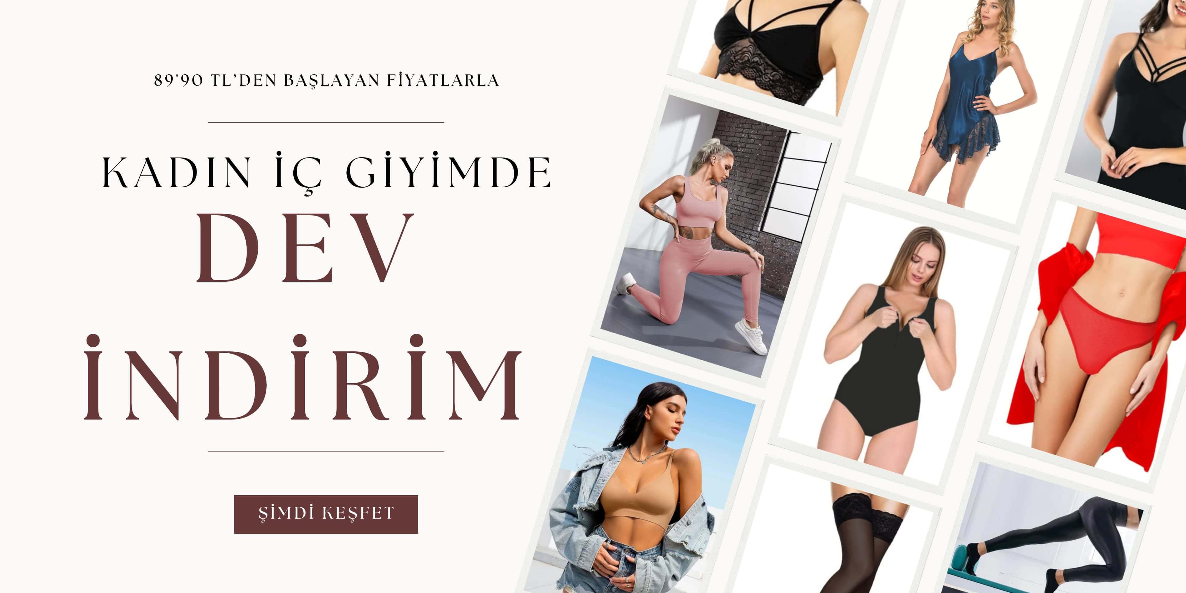 Kadın iç giyimde indirim