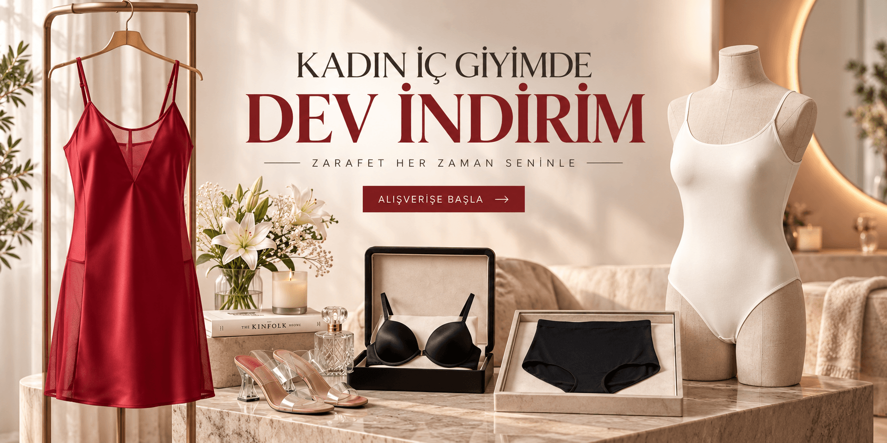 Kadın iç giyimde indirim