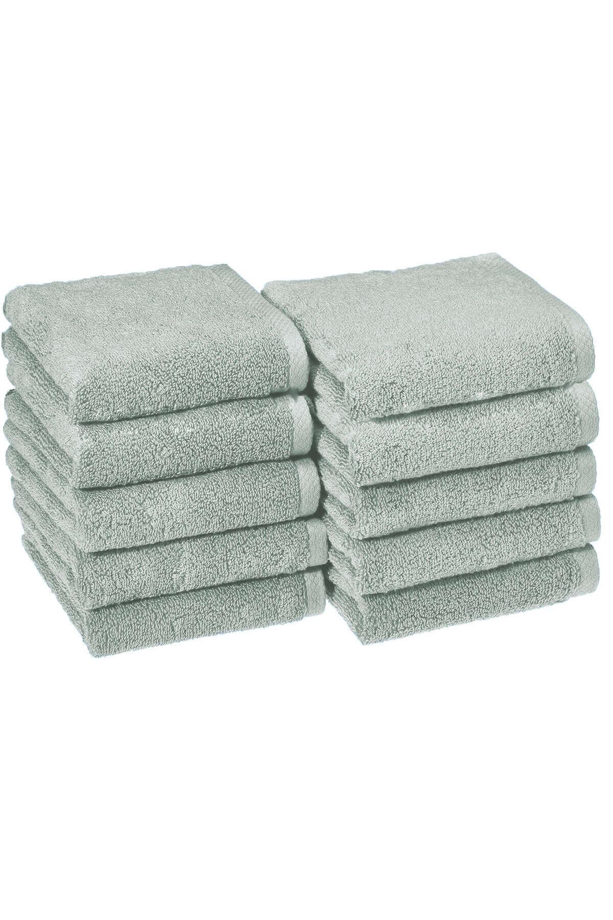 10 lu El Yüz Otel Havlusu 50x85 Cm Renkli 16/1 Avs 200 Gr