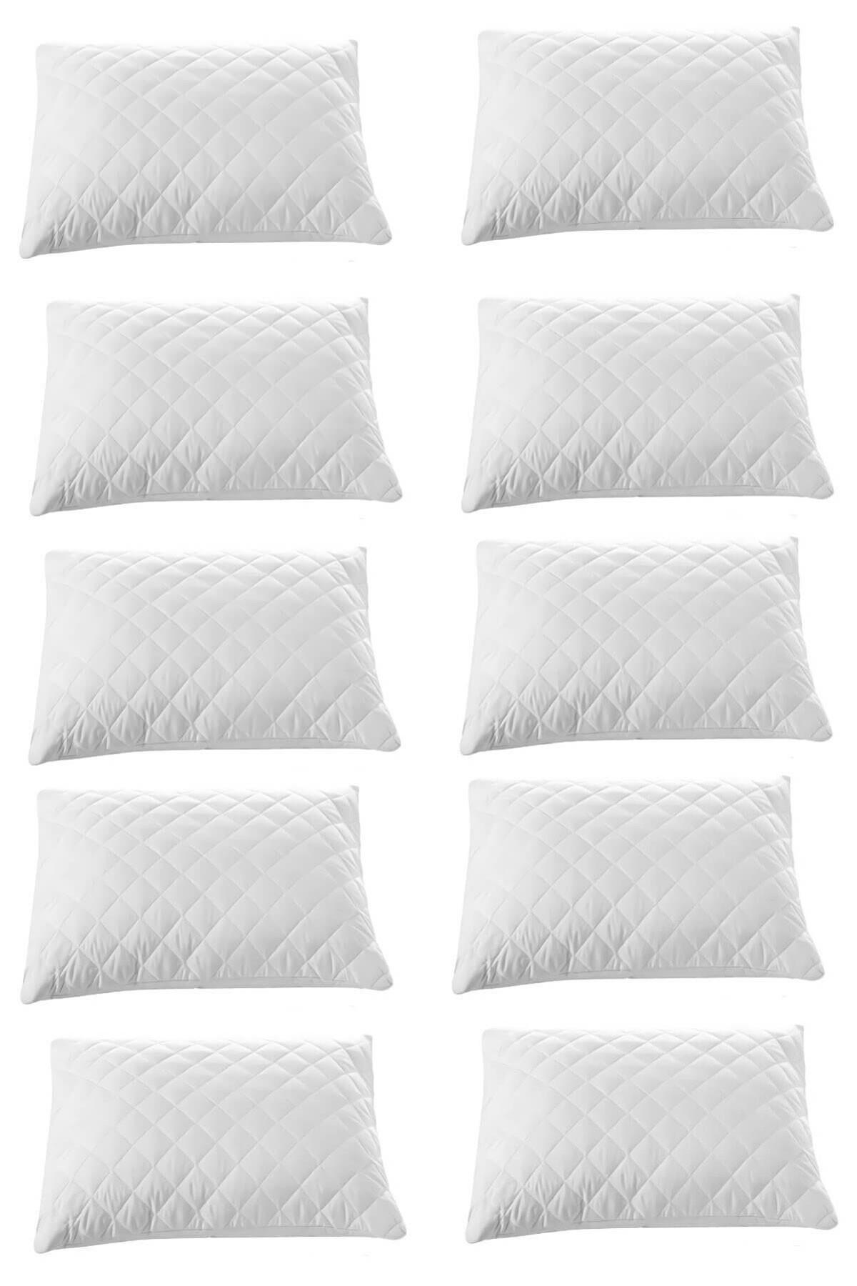 10 lu Kapitoneli Yastık Koruyucu 100 Pamuk 50X70