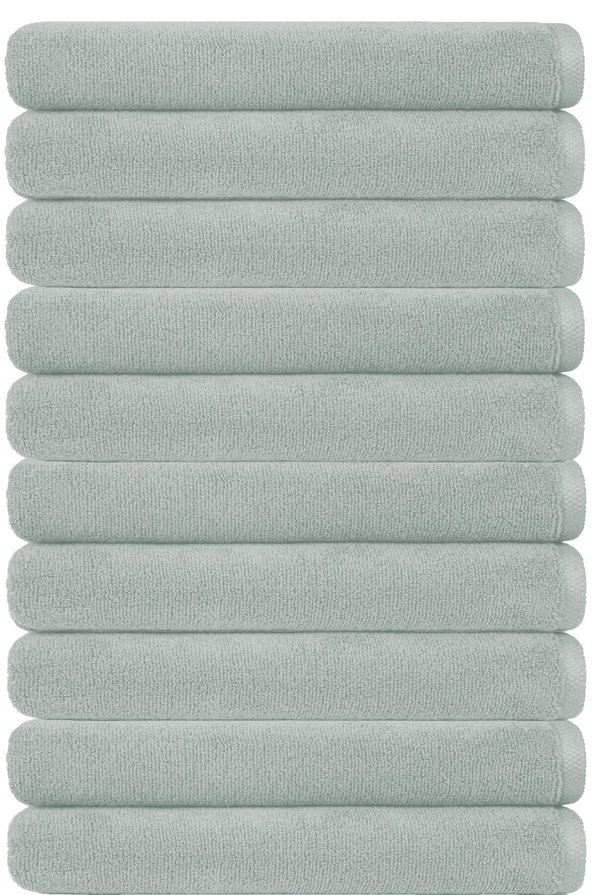 10 lu Otel Banyo Havlusu Pamuklu 70X145 Cm Renkli 16/1 Avs 440 Gr