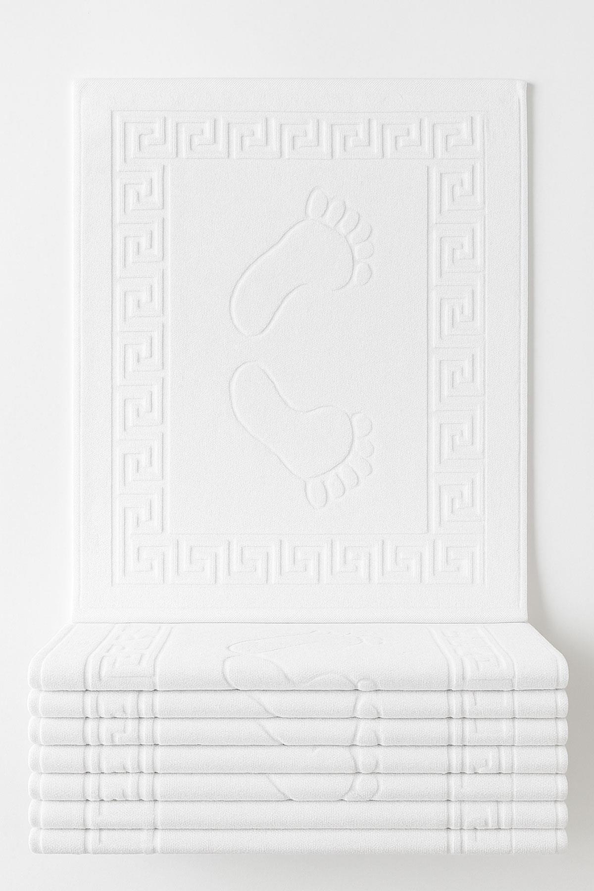 12 li Ayak İzli Banyo %100 Pamuklu Ayak Havlusu