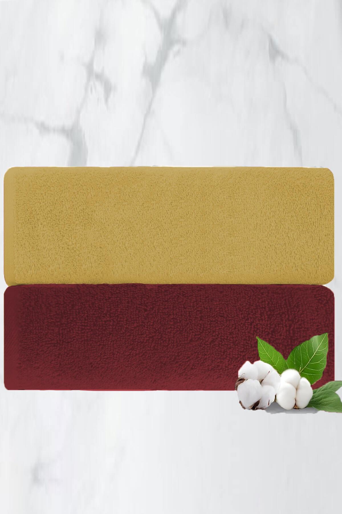 2 li Lüks El Yüz Havlu Seti 50x90 Cm %100 Pamuklu Gramajlı Bejra