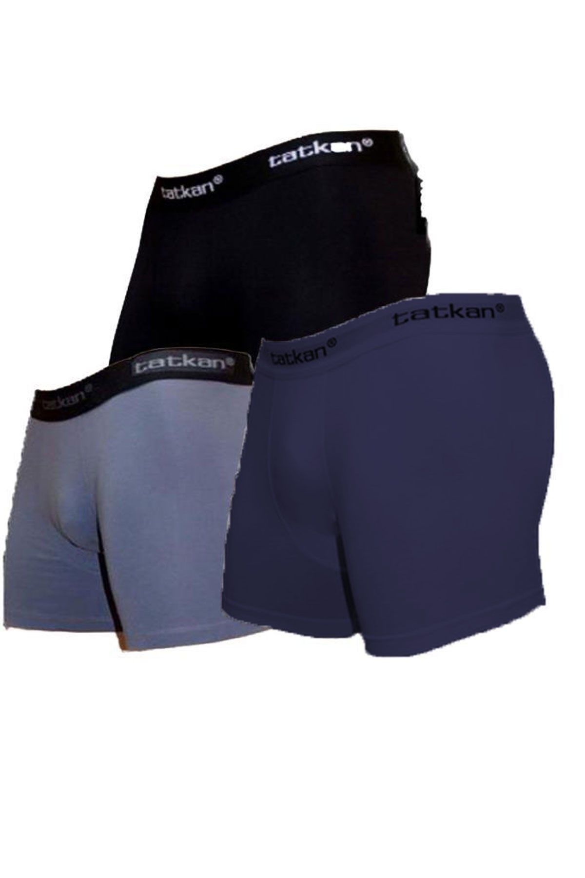 3lü Tatkan Erkek Modal Likralı Boxer Büyük Beden
