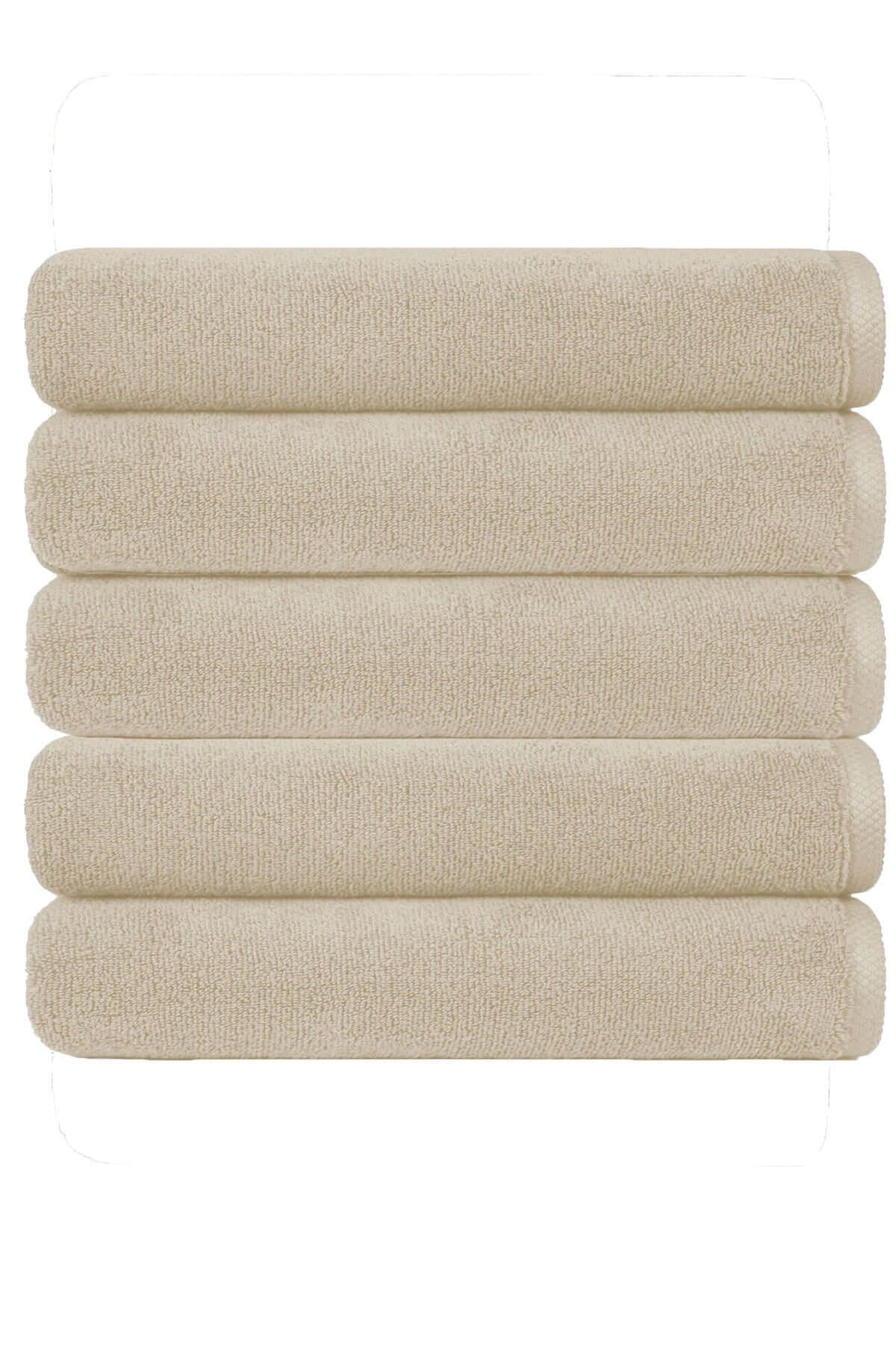 5 li Otel Banyo Havlusu Pamuklu 90X150 Cm Renkli 16/1 Avs 580 Gr