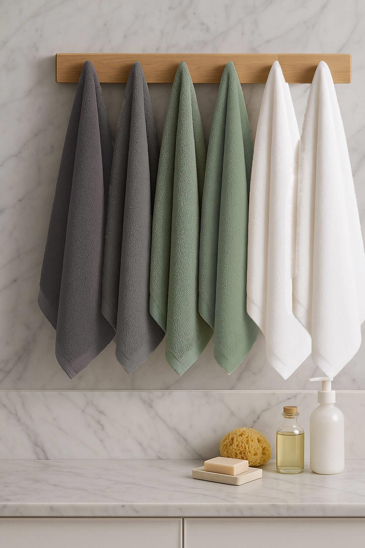 6 lı Softtouch El Yüz Banyo Havlusu Seti %100 Pamuklu 50x90 Cm