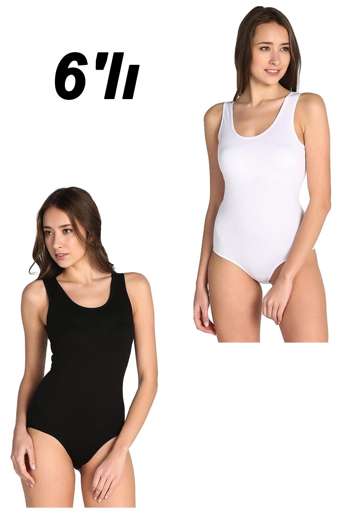 6lı Tutku Kadın Geniş Askılı Kancalı Body Atlet 0149