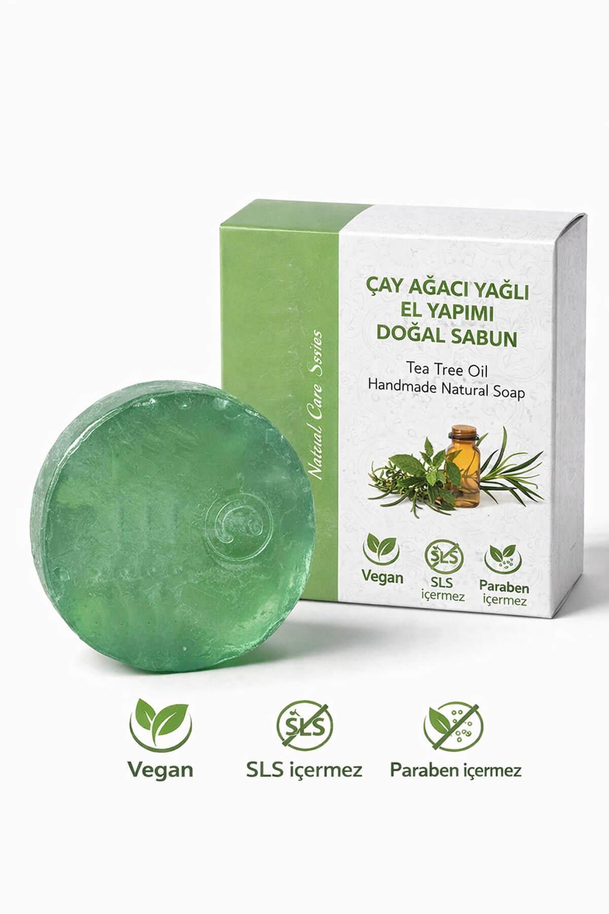 Çay Ağacı Yağlı El Yapımı Doğal Oval Sabun - 100 gr