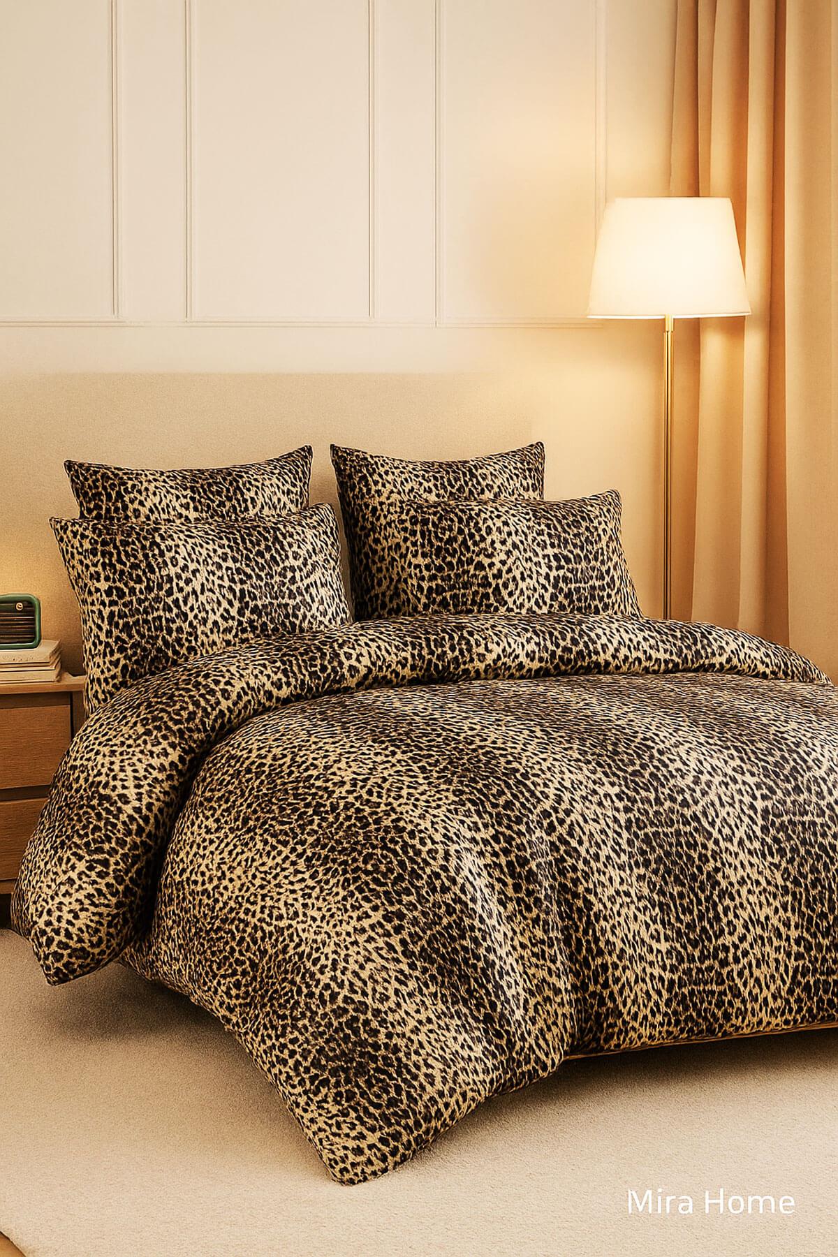 Çift Kişilik Pamuklu Nevresim Takımı Wild Leopard