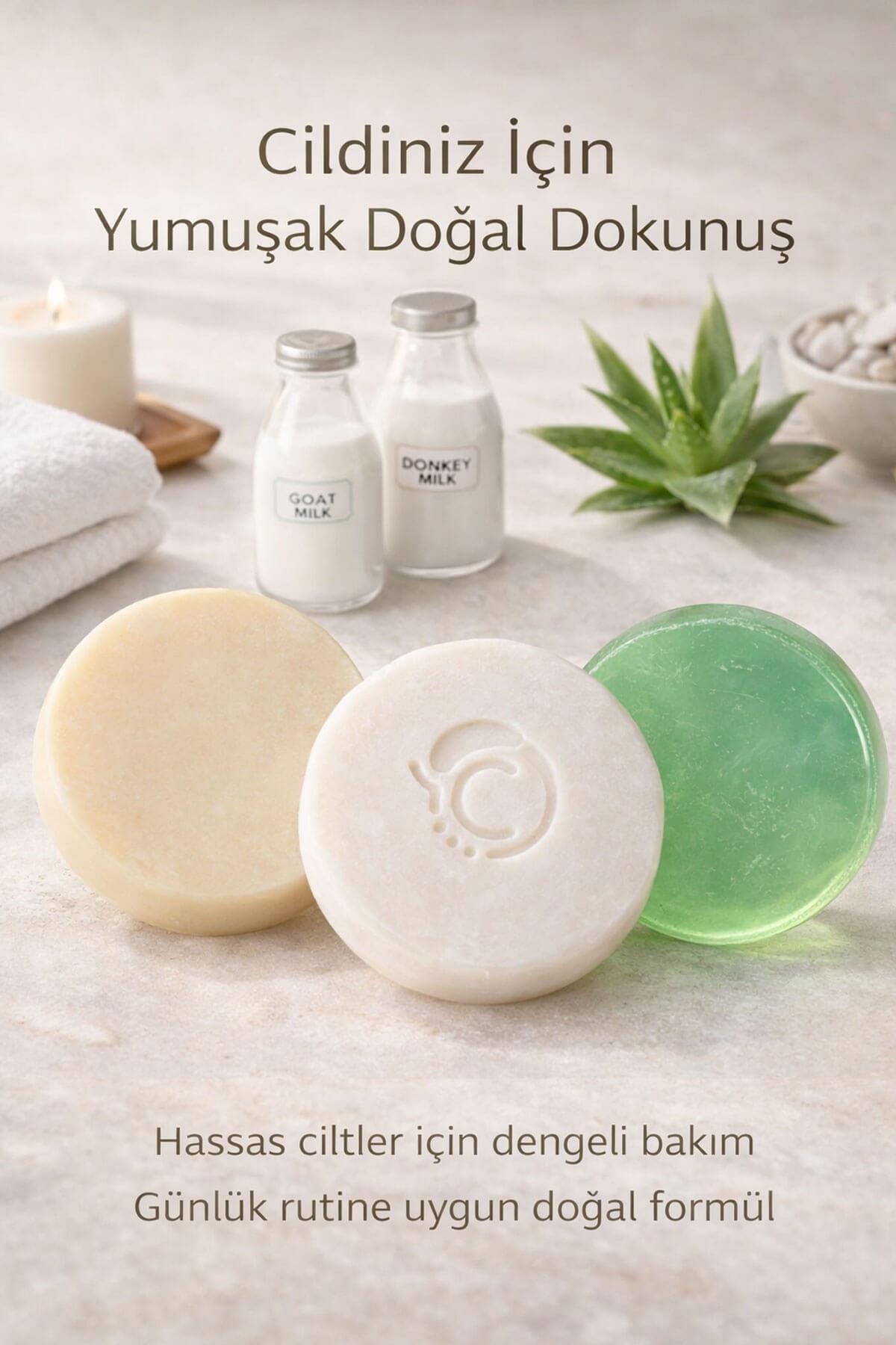 Kuru ve Hassas Ciltler İçin Besleyici 3 lü Doğal Sabun Bakım Seti