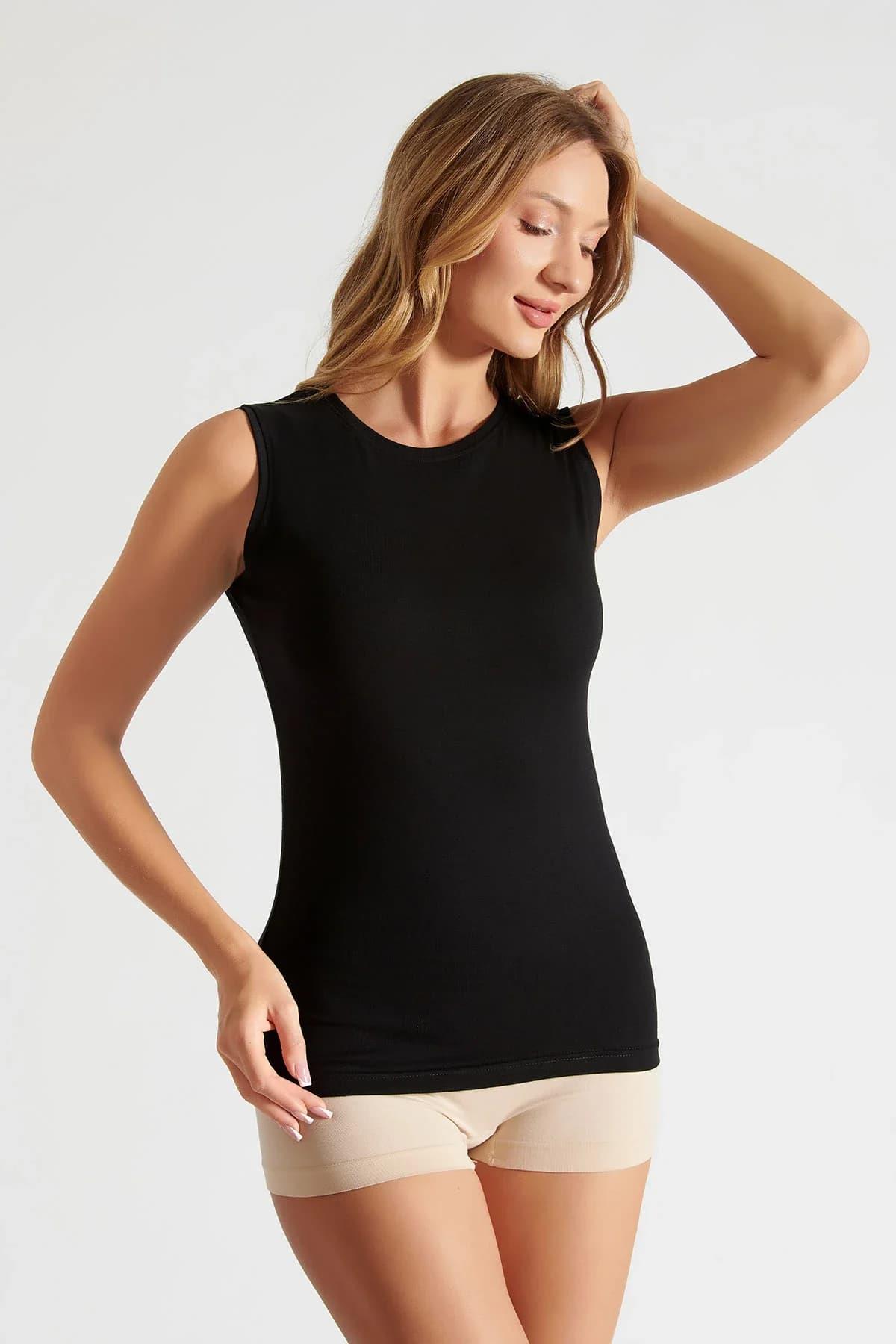 Tutku Elit 2201 Sıfır Kol Likralı Elastan Bayan Atlet Body Fanila