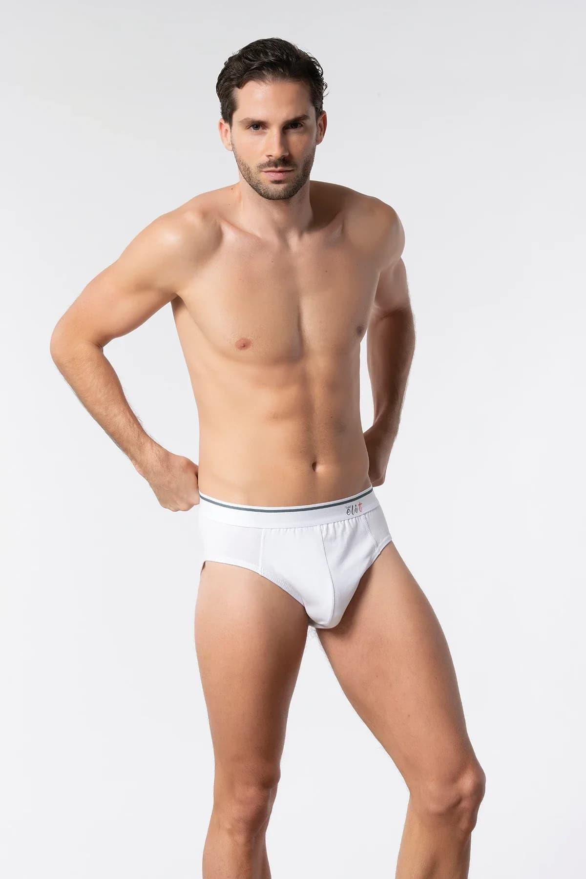 Tutku Elit Erkek Likralı İnce Bel Kemerli Slip Külot 3'lü Paket ELT1351