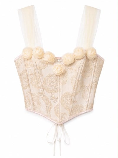 IVORY ROSE CORSET TOP