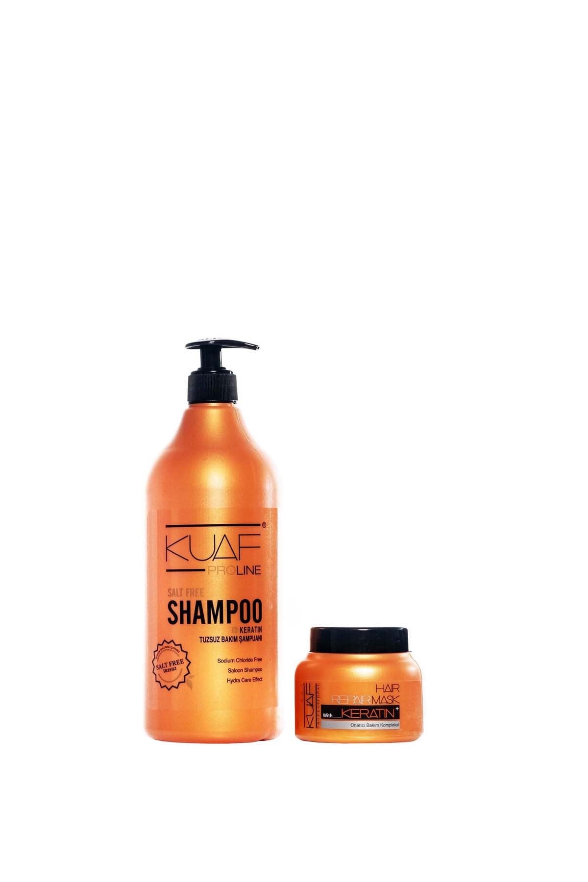 Kuaf Tuzsuz Şampuan 1000 ML + Keratin Saç Maskesi 250 ML