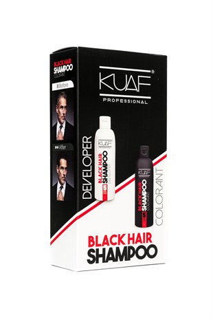 Kuaf Beyaz Saç Kapatıcı Siyah Şampuan - Black Hair Shampoo 250 ML + 250 ML