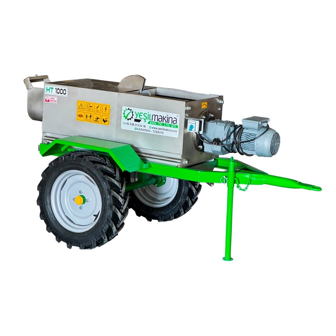 Yeşil Makina HT 1000 Helezonlu Şıra Makinesi 1000 Kg/s 220V (Römork Tipi)
