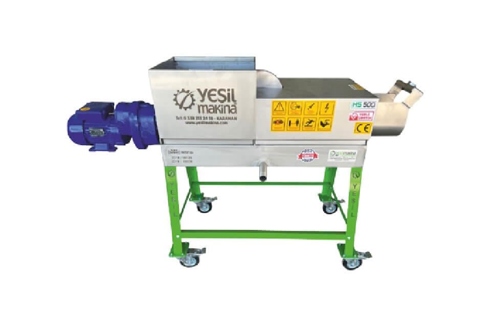 Yeşil Makina HS500 220v 500kg/s Helezonlu Şıra Makinası Üzüm Sıkma Makinası