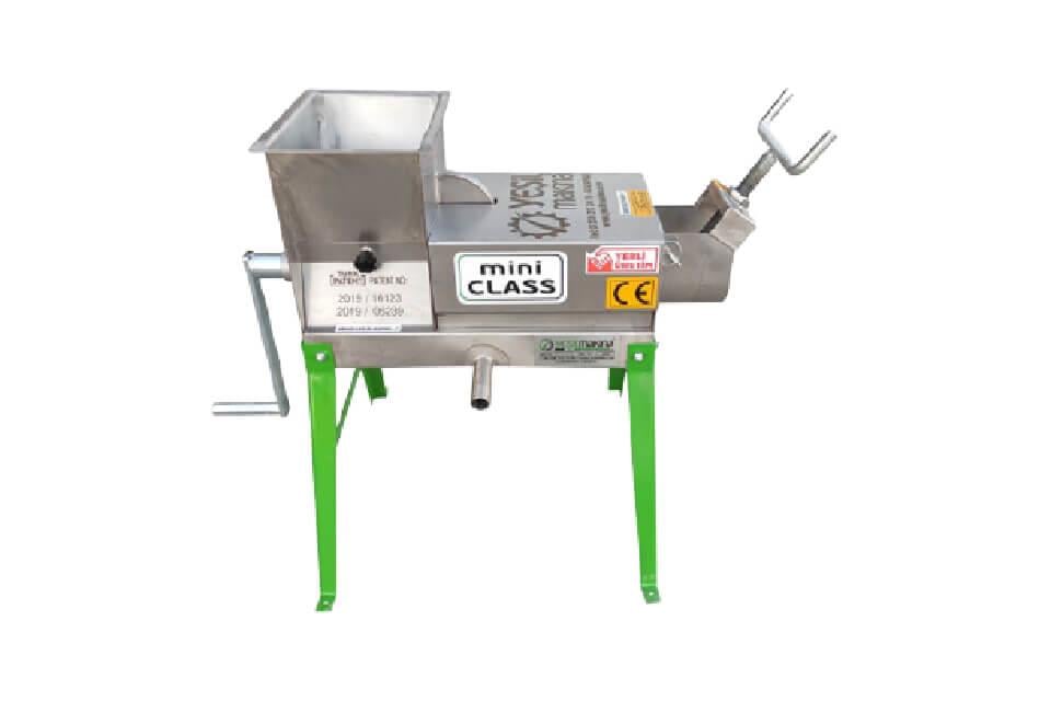 Yeşil Mini Class Manuel Çevirmeli Helezonlu Şıra Makinesi Nar ve Üzüm Sıkma Makinası