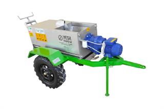 Yeşil Makina HT1000 220v 1000kg/s Römork Tipi Helezonlu Şıra Makinası Üzüm Sıkma Makinası