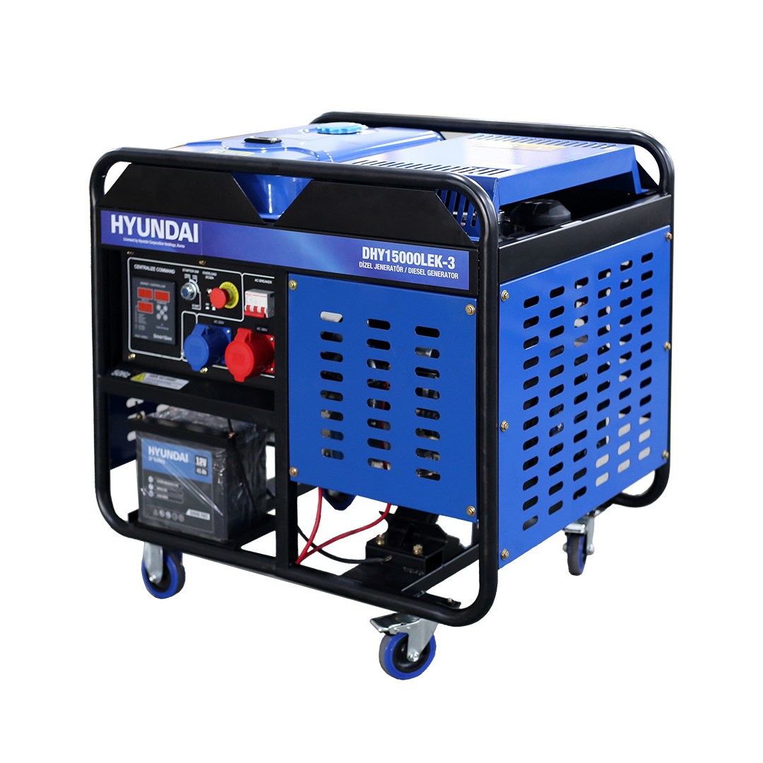 Hyundai DHY15000LEK-3 Marşlı Dizel Trifaze Jeneratör 15 kVA
