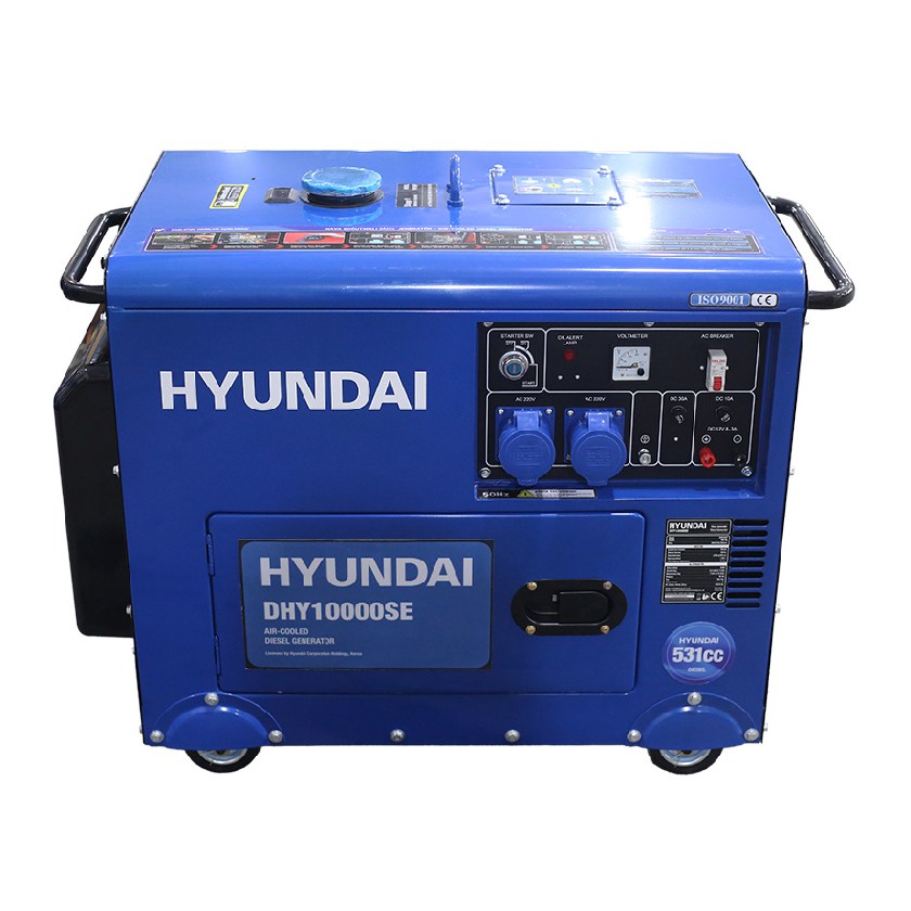 Hyundai DHY10000SE Marşlı Dizel Monofaze Jeneratör 10 kVA (Kabinli)