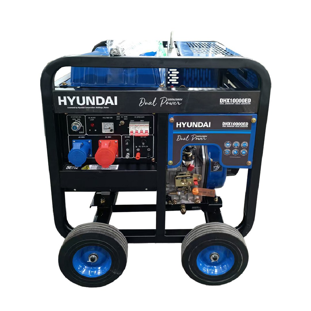 Hyundai DHX10000ED Marşlı Dizel Dual Faz Jeneratör 8.75 kVA