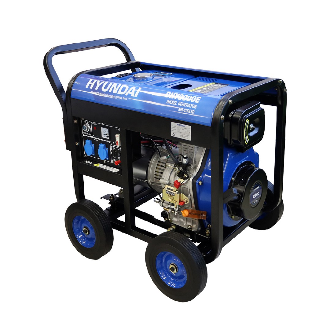 Hyundai DHY9000E Marşlı Dizel Monofaze Jeneratör 7.5 kVA