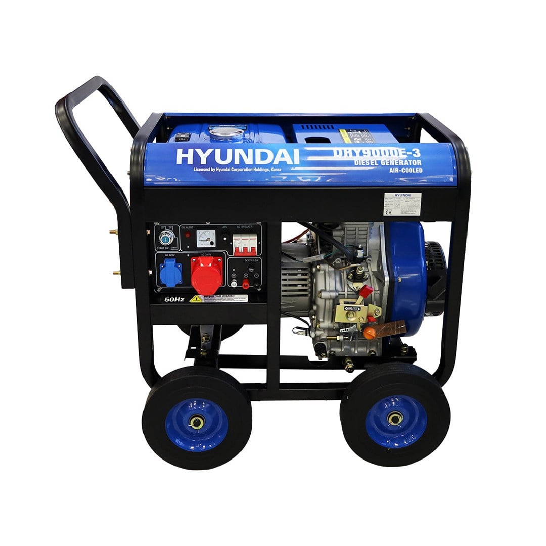 Hyundai DHY9000E-3 Marşlı Dizel Trifaze Jeneratör 7.5 kVA