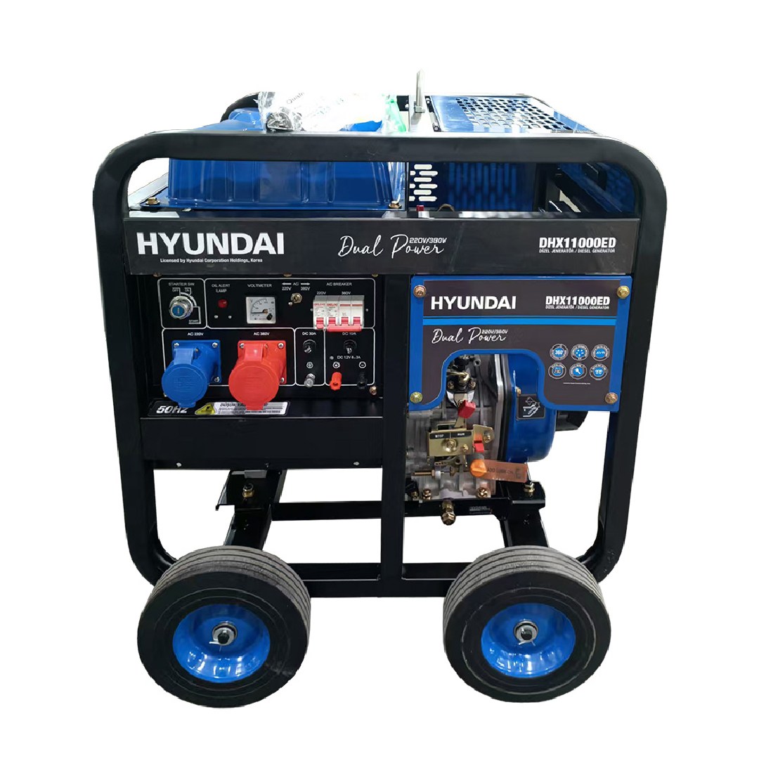 Hyundai DHX11000ED Marşlı Dizel Dual Faz Jeneratör 11 kVA