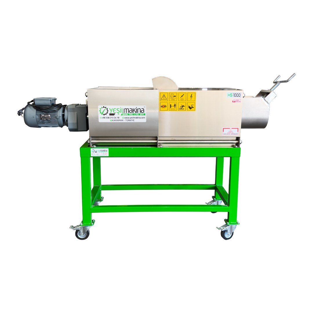 Yeşil Makina HS 1000 Helezonlu Şıra Makinesi 1000 Kg/s 220V
