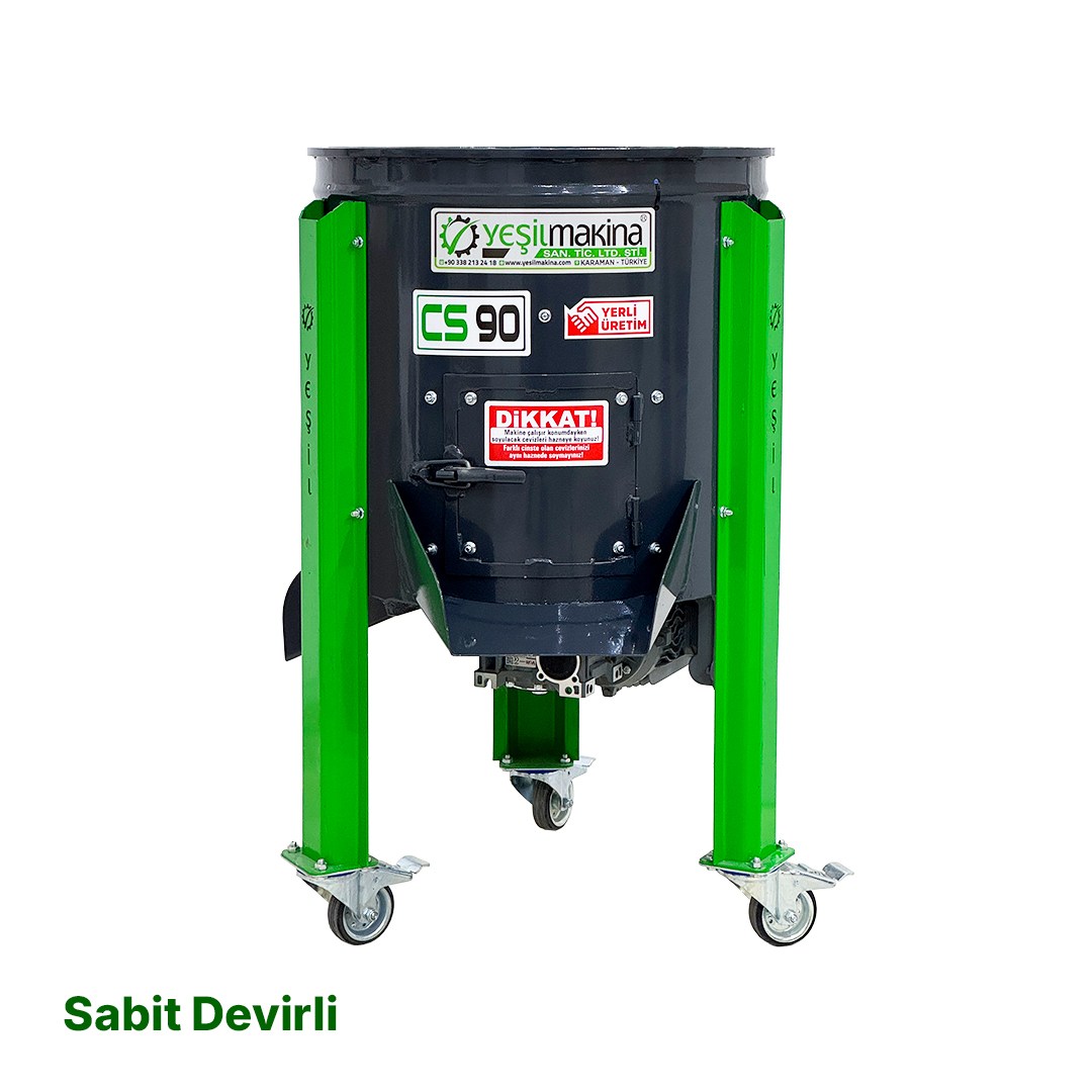 Yeşil Makina CS 90 Sabit Devirli Ceviz Soyma Makinesi 90 Litre (Rendeli Tip)